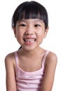 Happy Asian Chinese little girl with toothless smile Royalty Free Stock Photo