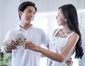 They bought a new home to fulfill their married life, Focusing on a simulated wooden house.