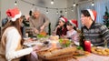 Happy asian family celebrating Christmas together at home. Christmas, Royalty Free Stock Photo