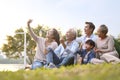 Happy asian family taking a selfie Royalty Free Stock Photo