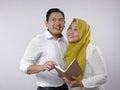 Happy Asian Muslim Couple Dreaming