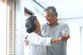 Happy Asian Senior couple dancing Royalty Free Stock Photo