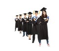 Young graduate students group Royalty Free Stock Photo