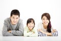 Happy Attractive Young Family Portrait Royalty Free Stock Photo