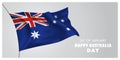Happy Australia day greeting card, banner, horizontal vector illustration Royalty Free Stock Photo