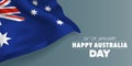 Happy Australia day greeting card, banner with template text vector illustration Royalty Free Stock Photo