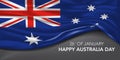 Happy Australia day greeting card, banner with template text vector illustration Royalty Free Stock Photo