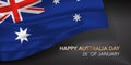 Happy Australia day greeting card, banner with template text vector illustration Royalty Free Stock Photo