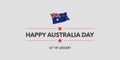 Happy Australia day greeting card, banner, vector illustration Royalty Free Stock Photo