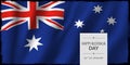 Happy Australia day greeting card, banner vector illustration. Royalty Free Stock Photo