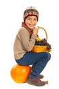 Happy autumn boy Royalty Free Stock Photo