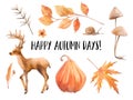 Happy autumn days clip art