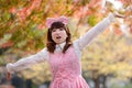 Happy autumn lolita Royalty Free Stock Photo