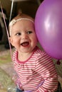 Happy Baby with Balloon Royalty Free Stock Photo