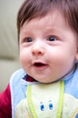 Happy baby boy in bib Royalty Free Stock Photo