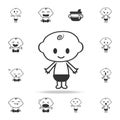 Happy baby boy icon. Set of child and baby toys icons. Web Icons Premium quality graphic design. Signs and symbols collection, sim Royalty Free Stock Photo