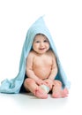 Happy baby boy in towel Royalty Free Stock Photo