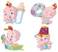 Happy baby cartoons Royalty Free Stock Photo