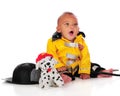 Happy Baby Fireman Royalty Free Stock Photo