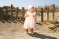 Happy baby girl on the beach Royalty Free Stock Photo