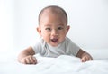 happy baby tummy time Royalty Free Stock Photo