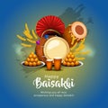 Happy Baisakhi festival of Punjab India background. Vaisakhi elements background. abstract vector illustration banner design