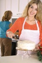 Happy baker in the kitchen Royalty Free Stock Photo