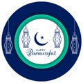 Happy barawafat muslim festival card design background