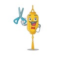 Happy Barber lamp hanging mascot cartoon character style