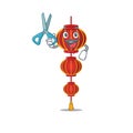 Happy Barber lampion chinese lantern mascot cartoon character style