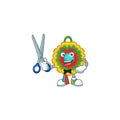 Happy Barber pinata mascot cartoon character style