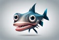 Happy barracuda with widely opened mouth Royalty Free Stock Photo