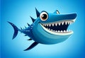 Happy barracuda with widely opened mouth Royalty Free Stock Photo