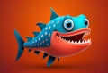 Happy barracuda with widely opened mouth Royalty Free Stock Photo