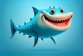 Happy barracuda with widely opened mouth Royalty Free Stock Photo