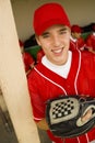 Happy Baseball Player Royalty Free Stock Photo