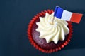 Happy Bastille Day cupcake Royalty Free Stock Photo