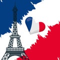 happy bastille day flat design Royalty Free Stock Photo