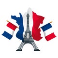 happy bastille day flat design Royalty Free Stock Photo