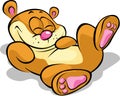 Happy bear lying on his back Royalty Free Stock Photo
