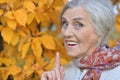 Happy beautifil elderly woman posing Royalty Free Stock Photo