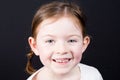 Happy Beautiful young girl Smiling Isolated On black Background Royalty Free Stock Photo