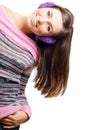 Happy beauty young woman with Headphones Royalty Free Stock Photo