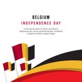 Happy Belgium Independence Day Celebration Poster Vector Template Design Illustration