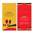 Happy Belgium Independence Day Celebration Poster Vector Template Design Illustration