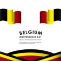 Happy Belgium Independence Day Celebrations Vector Template Design Illustration