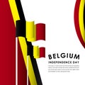 Happy Belgium Independence Day Celebrations Vector Template Design Illustration