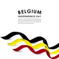 Happy Belgium Independence Day Celebrations Vector Template Design Illustration