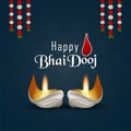 Happy bhai dooj the festival of brother and sister greeting card