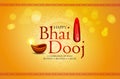 Happy Bhai Dooj, Bhai Tika, Bhau-Beej, Indian Traditional Family Festival celebration background Royalty Free Stock Photo